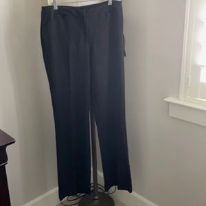 Jones NY Mid rise Black pin stripe slacks size 6 NWT